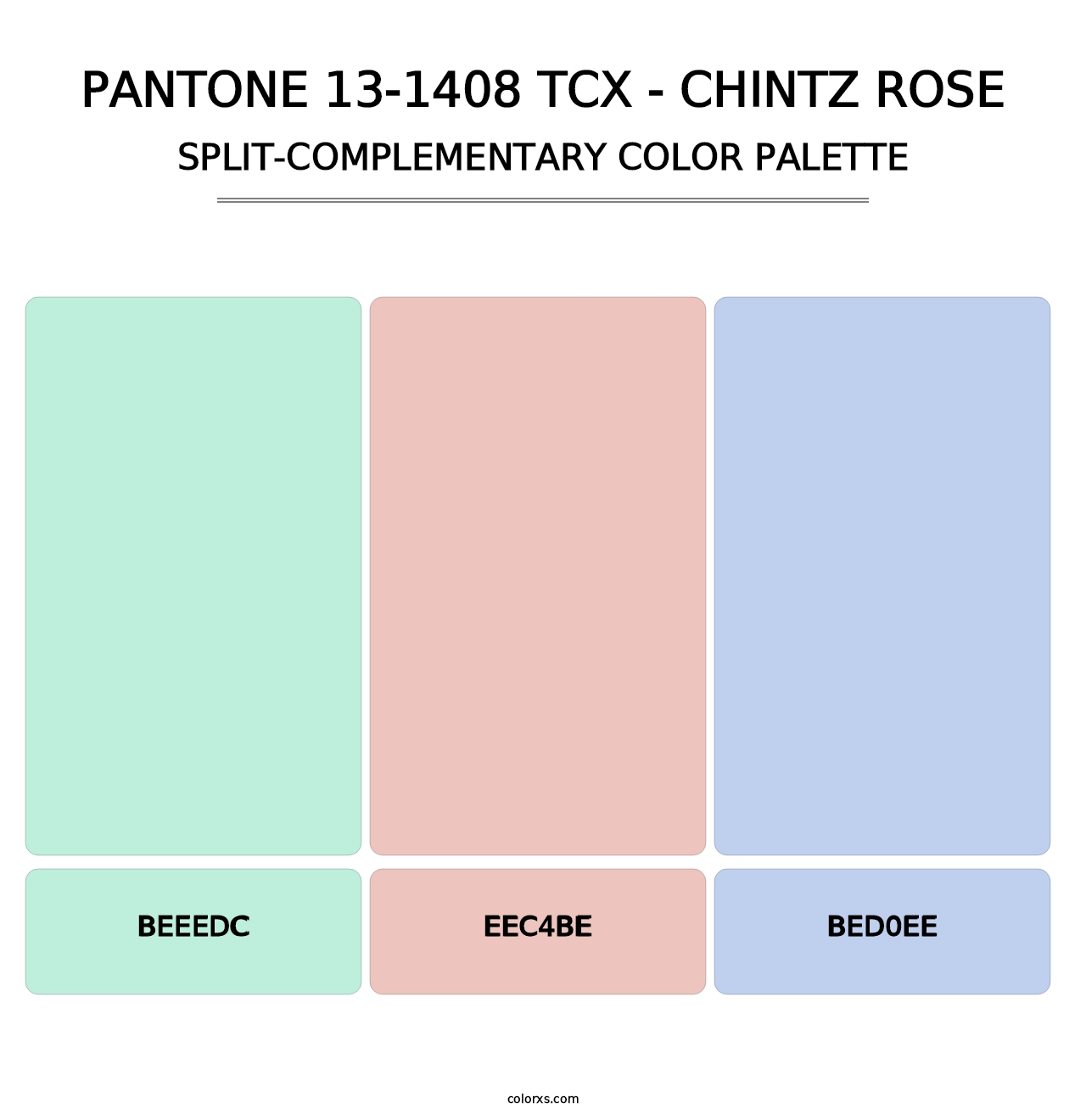 PANTONE 13-1408 TCX - Chintz Rose - Split-Complementary Color Palette