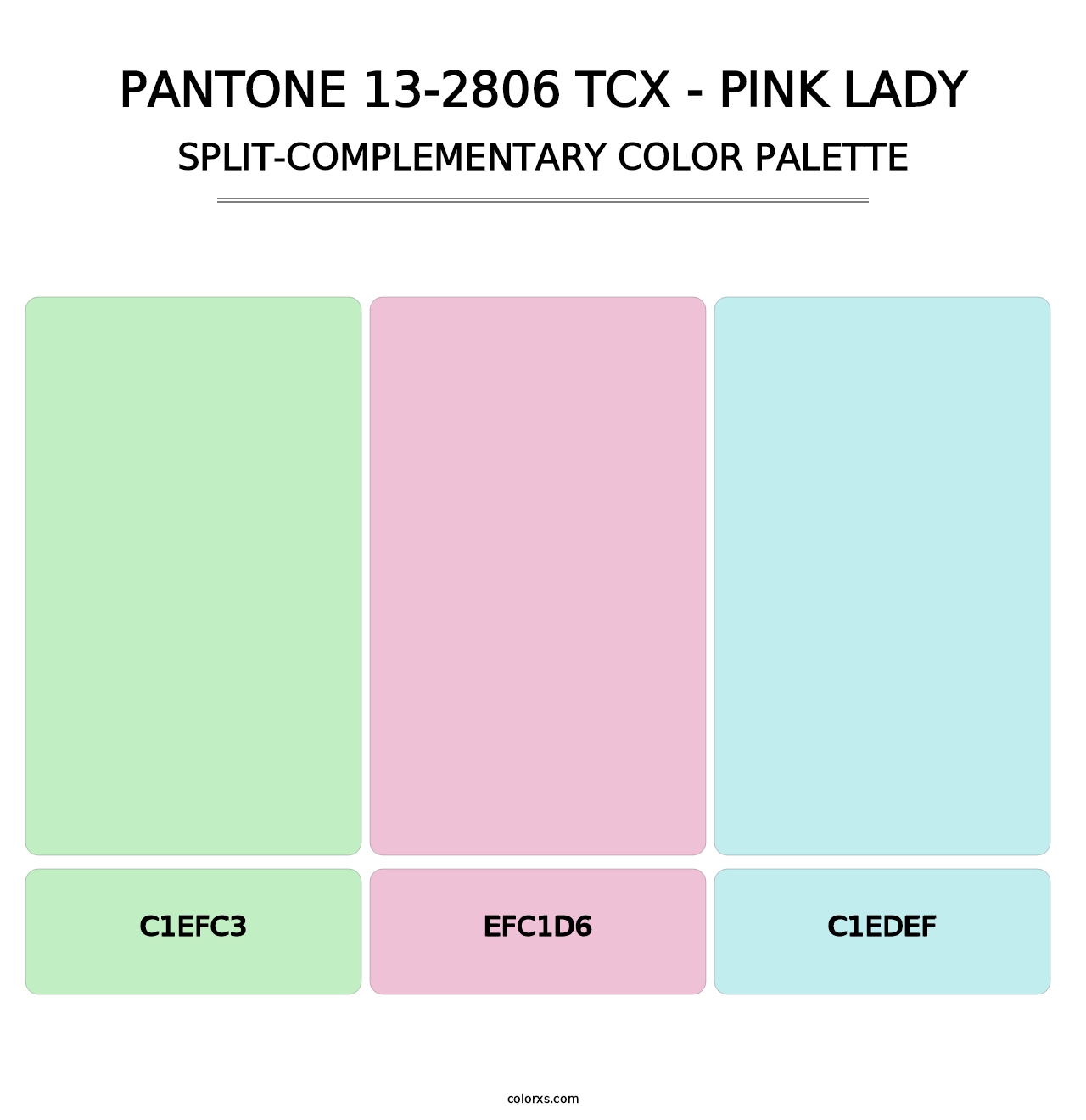 PANTONE 13-2806 TCX - Pink Lady - Split-Complementary Color Palette