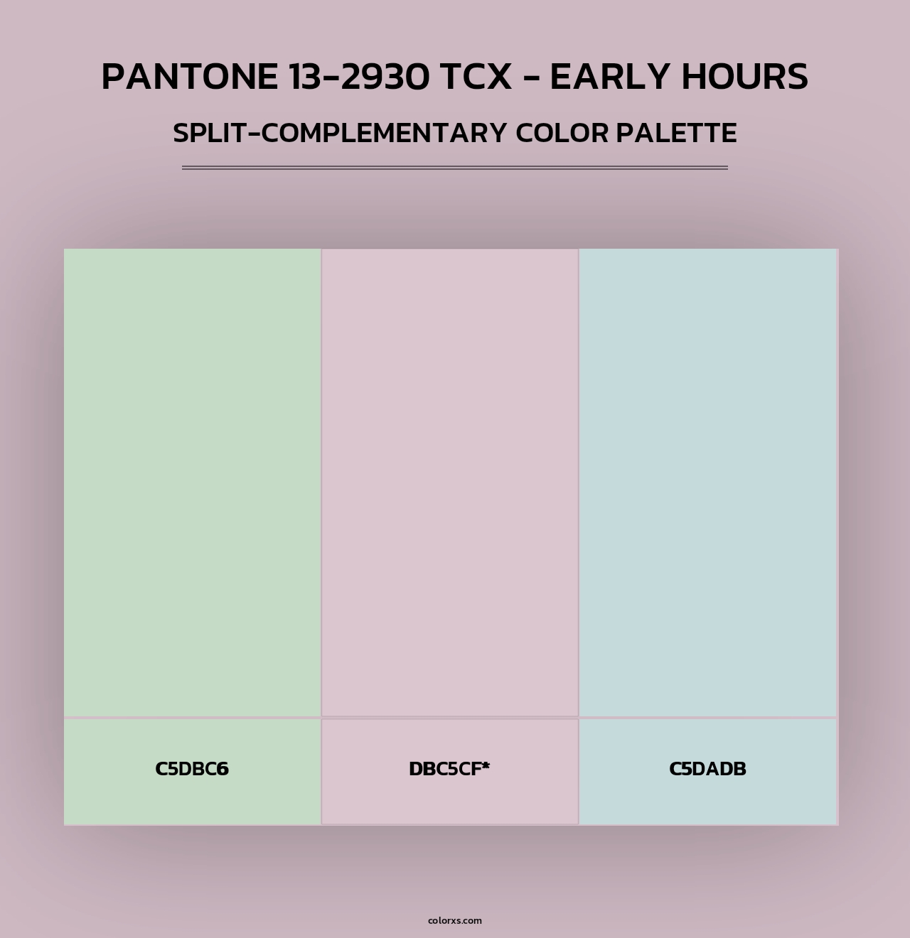 PANTONE 13-2930 TCX - Early Hours - Split-Complementary Color Palette
