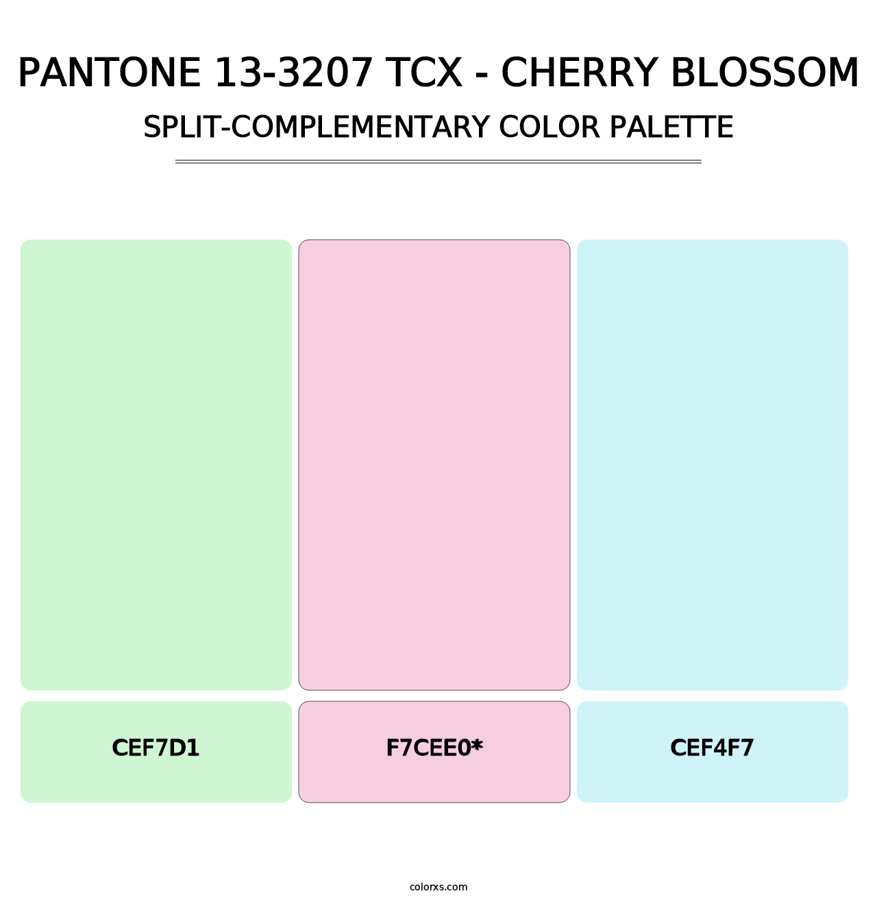 PANTONE 13-3207 TCX - Cherry Blossom - Split-Complementary Color Palette