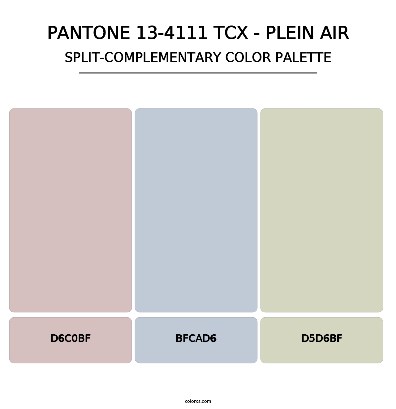 PANTONE 13-4111 TCX - Plein Air - Split-Complementary Color Palette