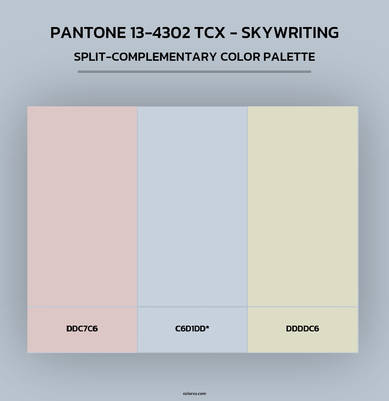 PANTONE 13-4302 TCX - Skywriting - Split-Complementary Color Palette