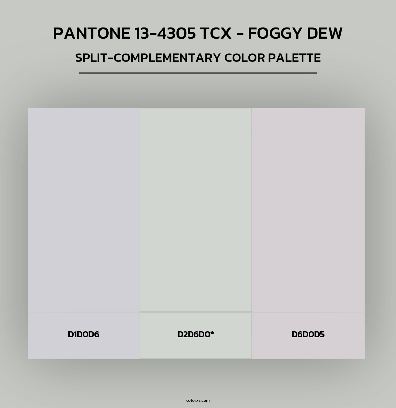 PANTONE 13-4305 TCX - Foggy Dew - Split-Complementary Color Palette