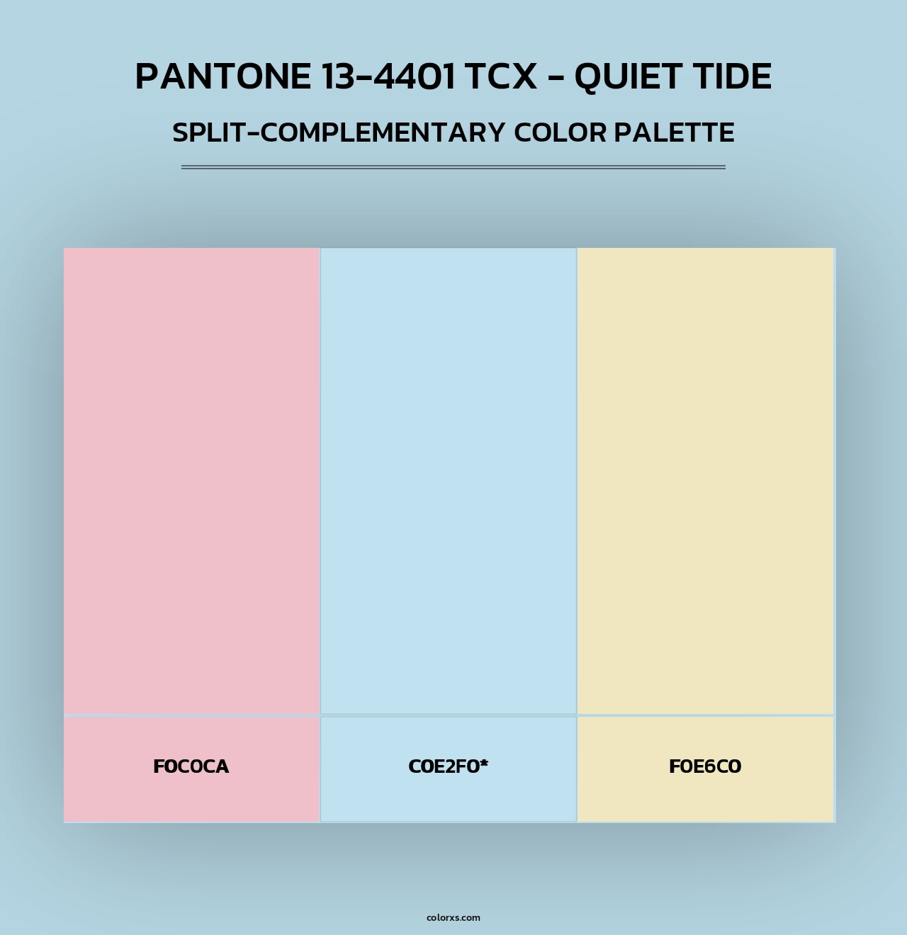 PANTONE 13-4401 TCX - Quiet Tide - Split-Complementary Color Palette