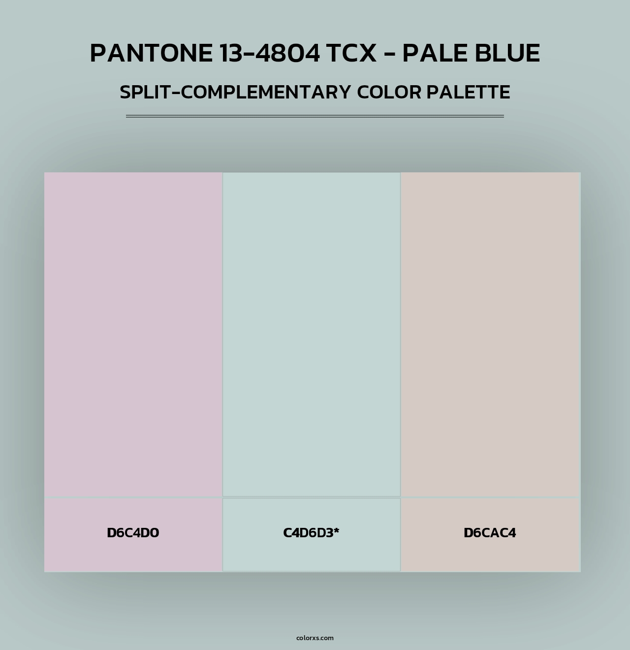 PANTONE 13-4804 TCX - Pale Blue - Split-Complementary Color Palette