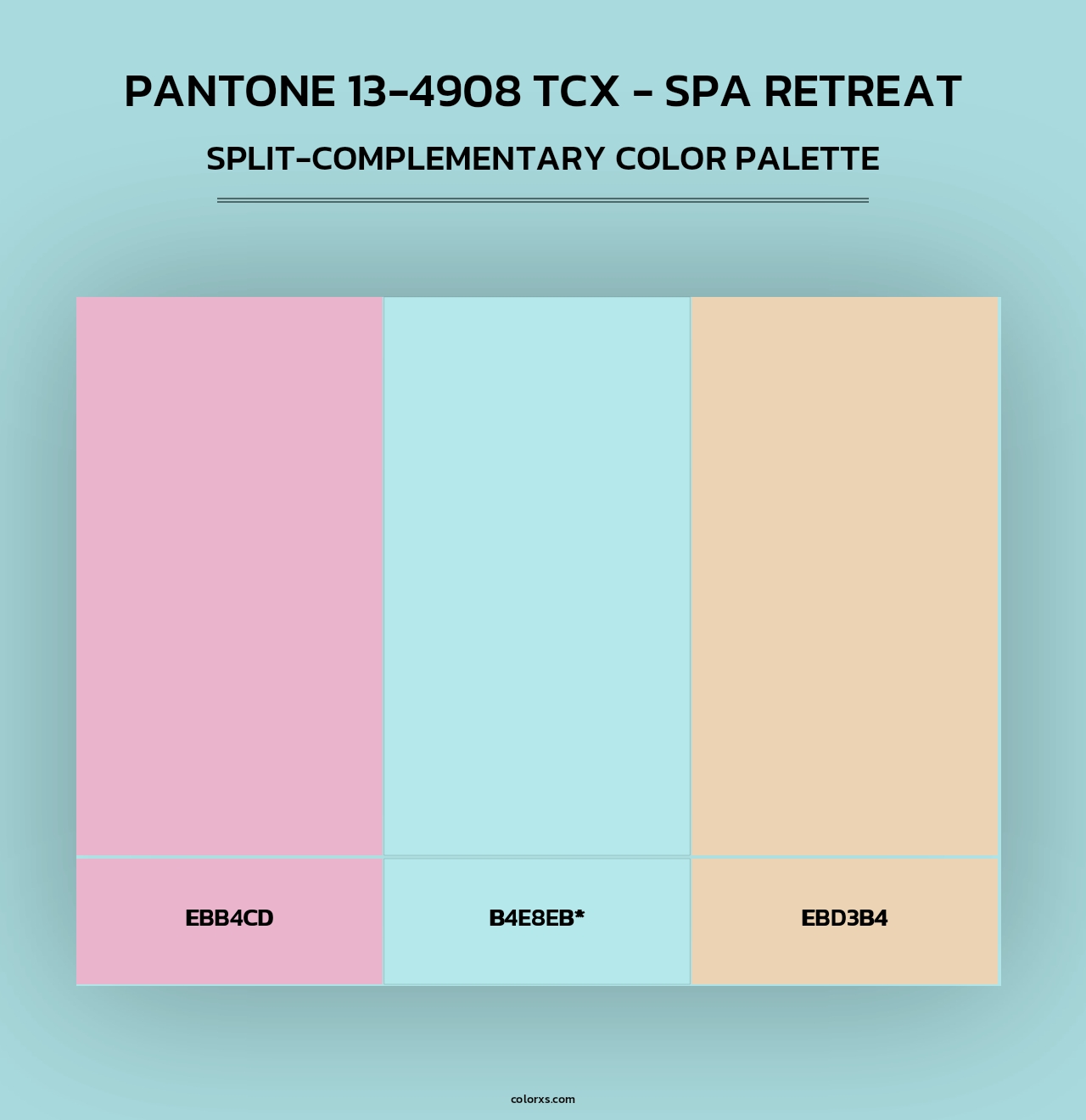 PANTONE 13-4908 TCX - Spa Retreat - Split-Complementary Color Palette