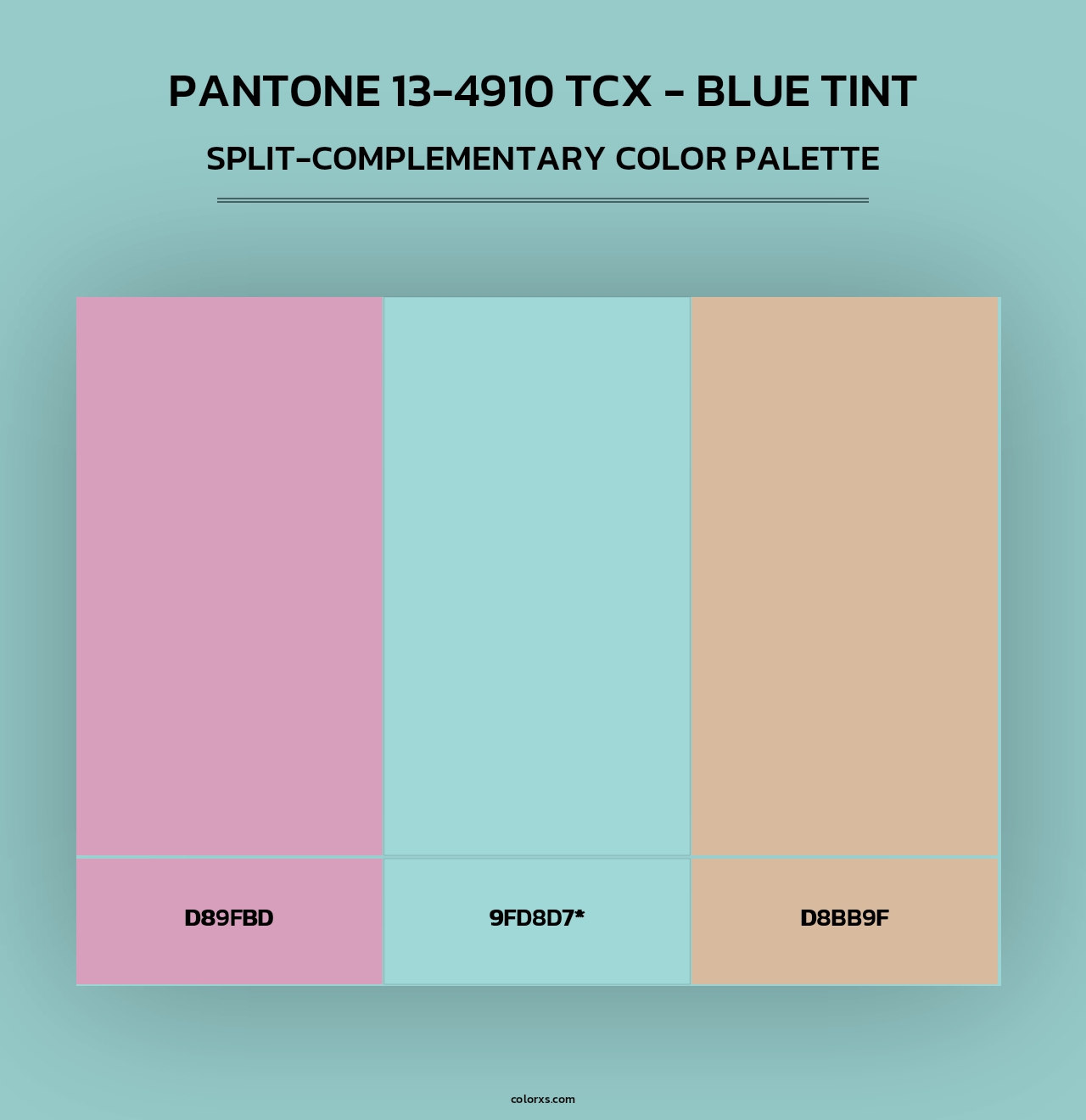 PANTONE 13-4910 TCX - Blue Tint - Split-Complementary Color Palette
