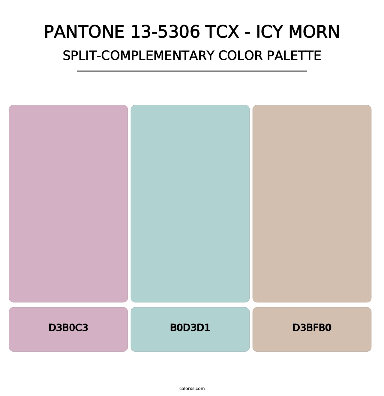 PANTONE 13-5306 TCX - Icy Morn - Split-Complementary Color Palette
