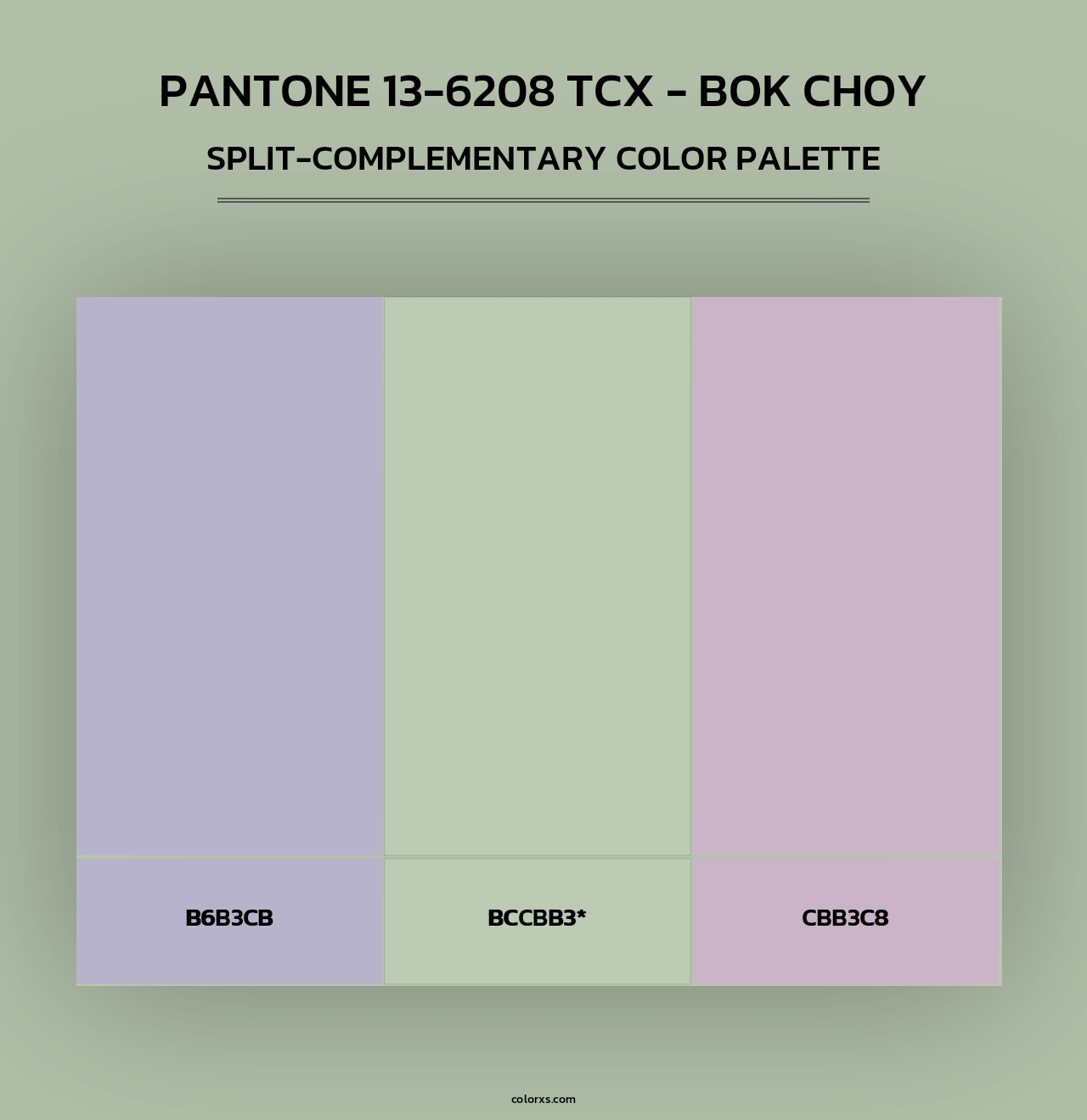 PANTONE 13-6208 TCX - Bok Choy - Split-Complementary Color Palette