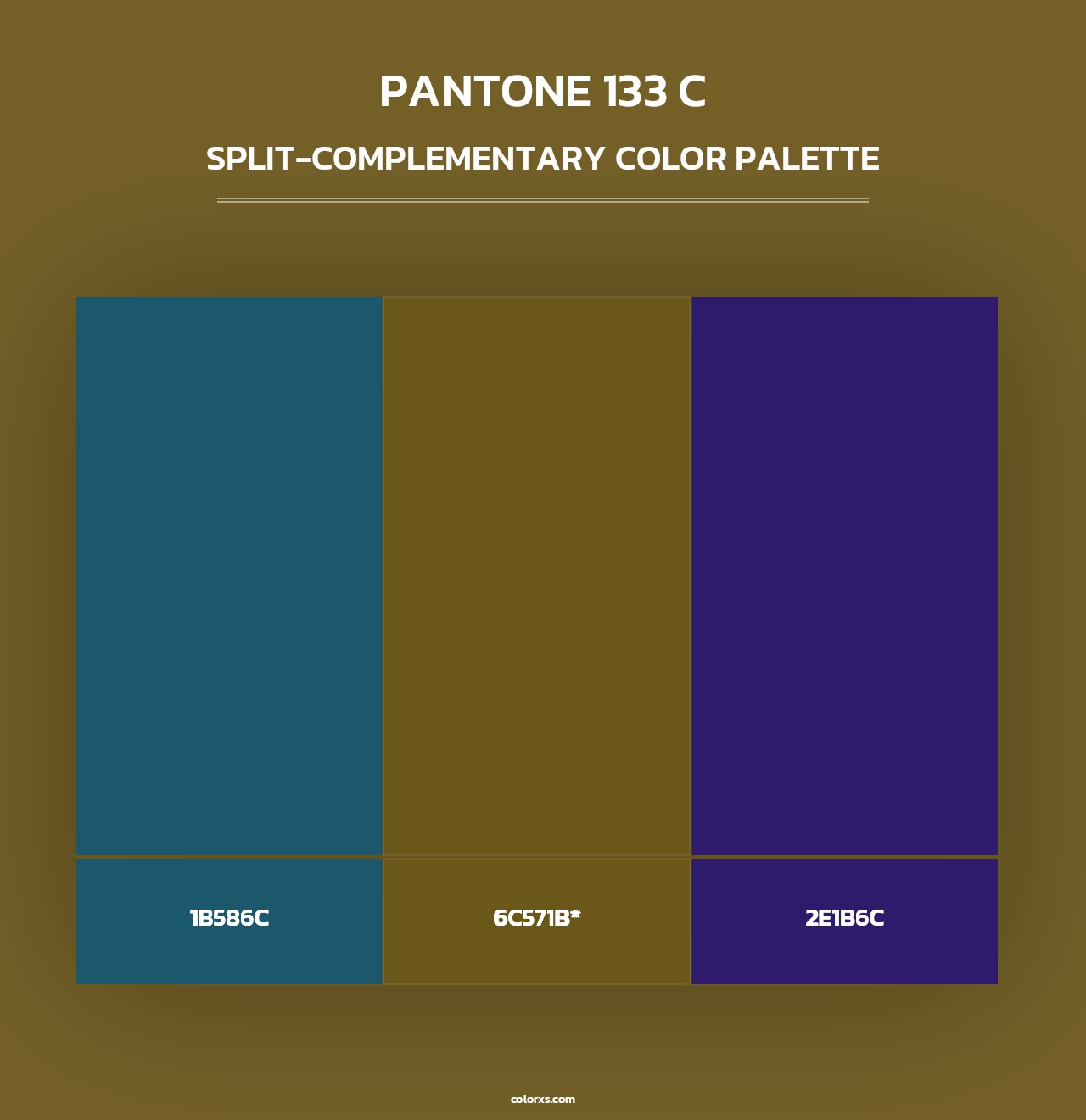 PANTONE 133 C - Split-Complementary Color Palette