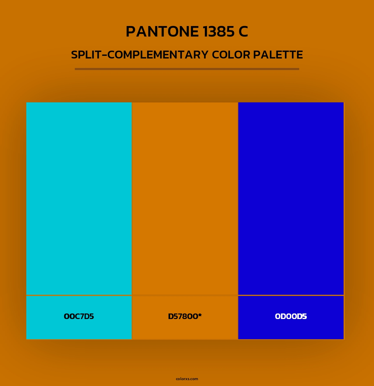 PANTONE 1385 C - Split-Complementary Color Palette