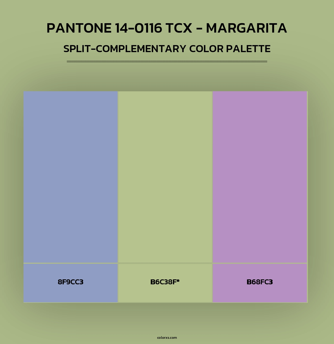 PANTONE 14-0116 TCX - Margarita - Split-Complementary Color Palette