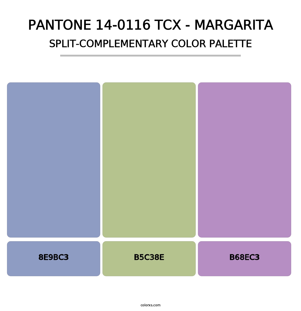 PANTONE 14-0116 TCX - Margarita - Split-Complementary Color Palette