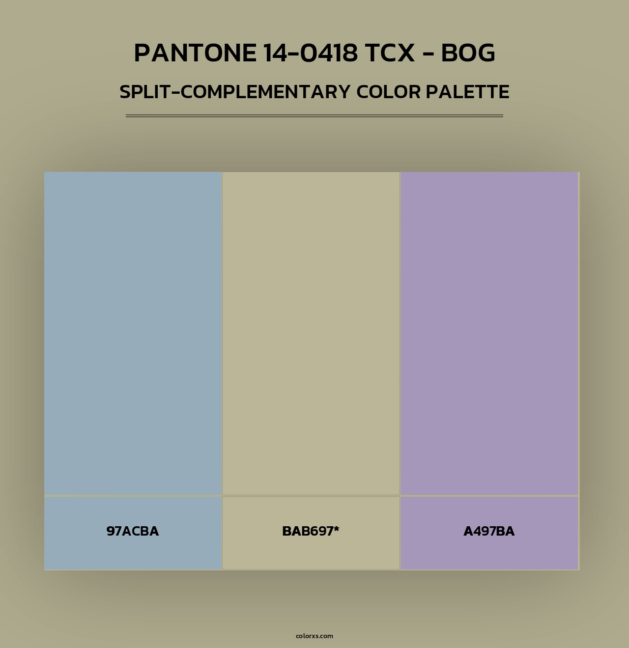 PANTONE 14-0418 TCX - Bog - Split-Complementary Color Palette