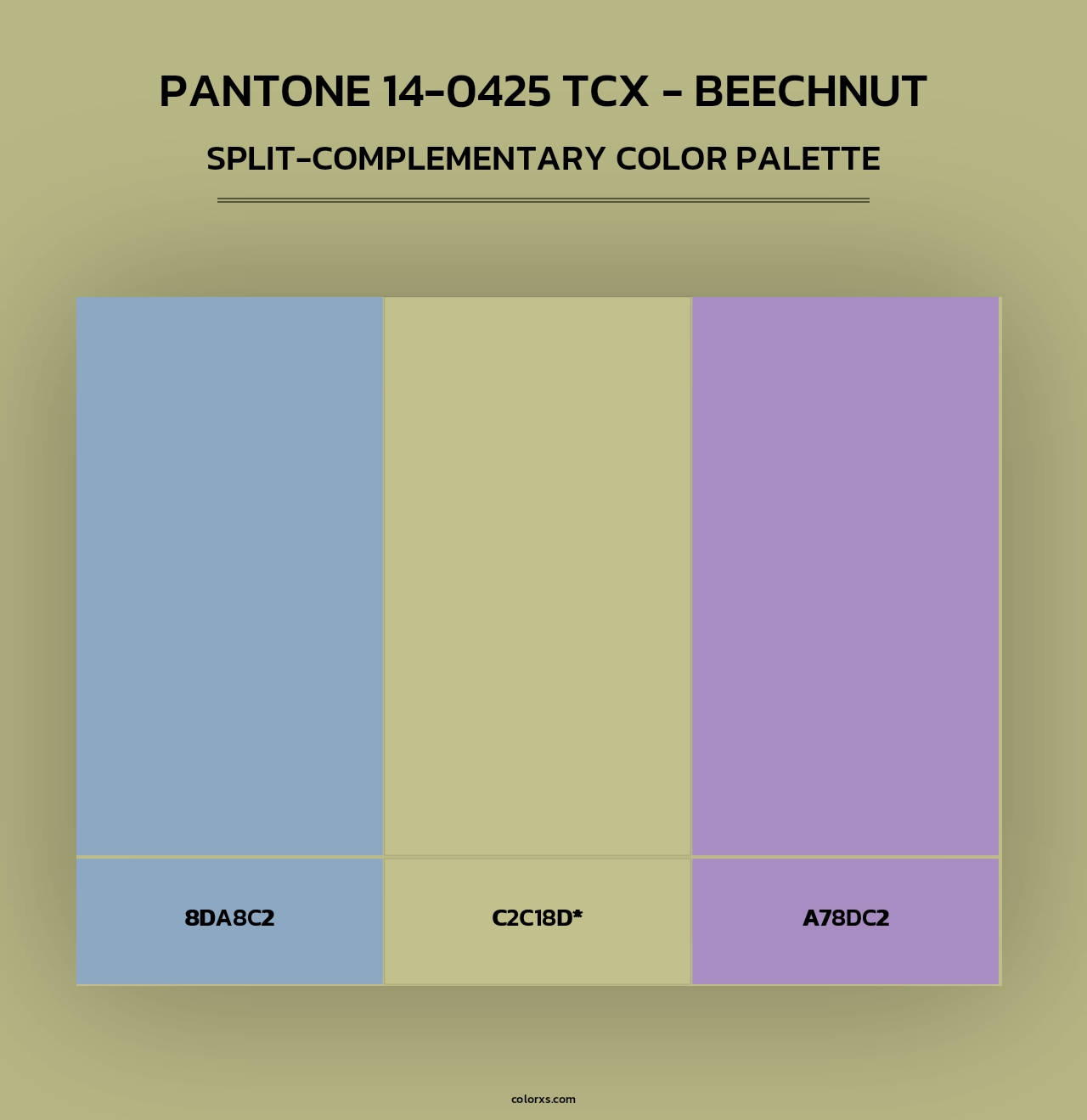 PANTONE 14-0425 TCX - Beechnut - Split-Complementary Color Palette