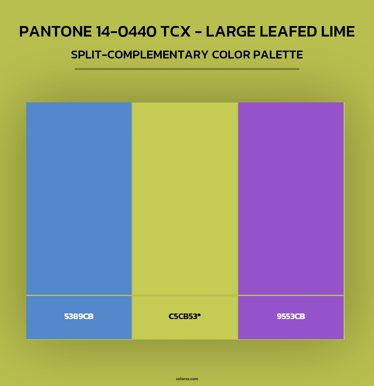 PANTONE 14-0440 TCX - Large Leafed Lime - Split-Complementary Color Palette
