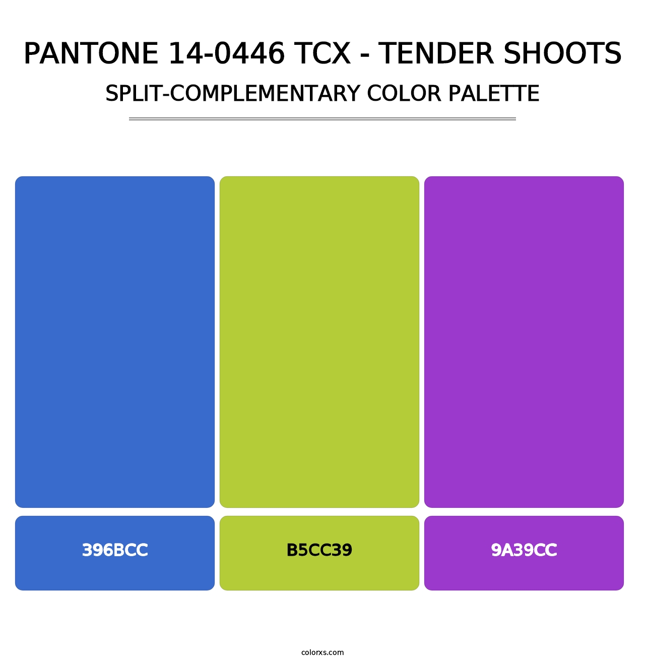 PANTONE 14-0446 TCX - Tender Shoots - Split-Complementary Color Palette