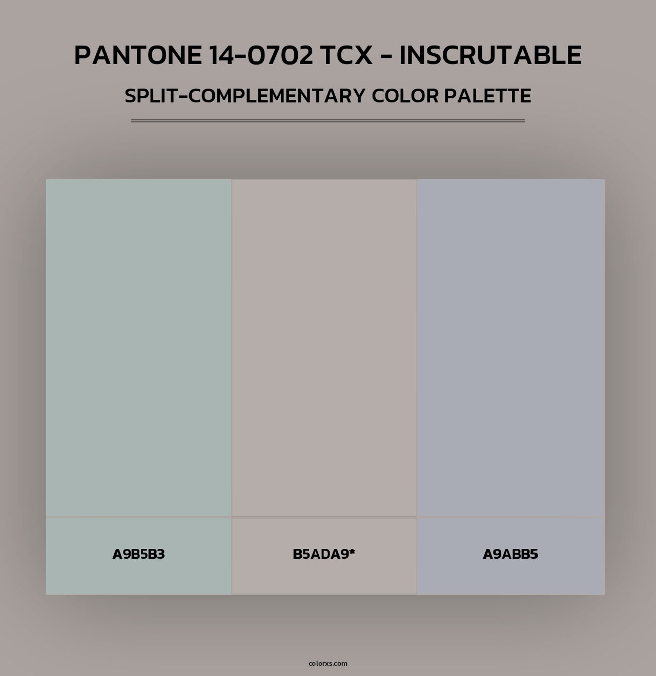 PANTONE 14-0702 TCX - Inscrutable - Split-Complementary Color Palette