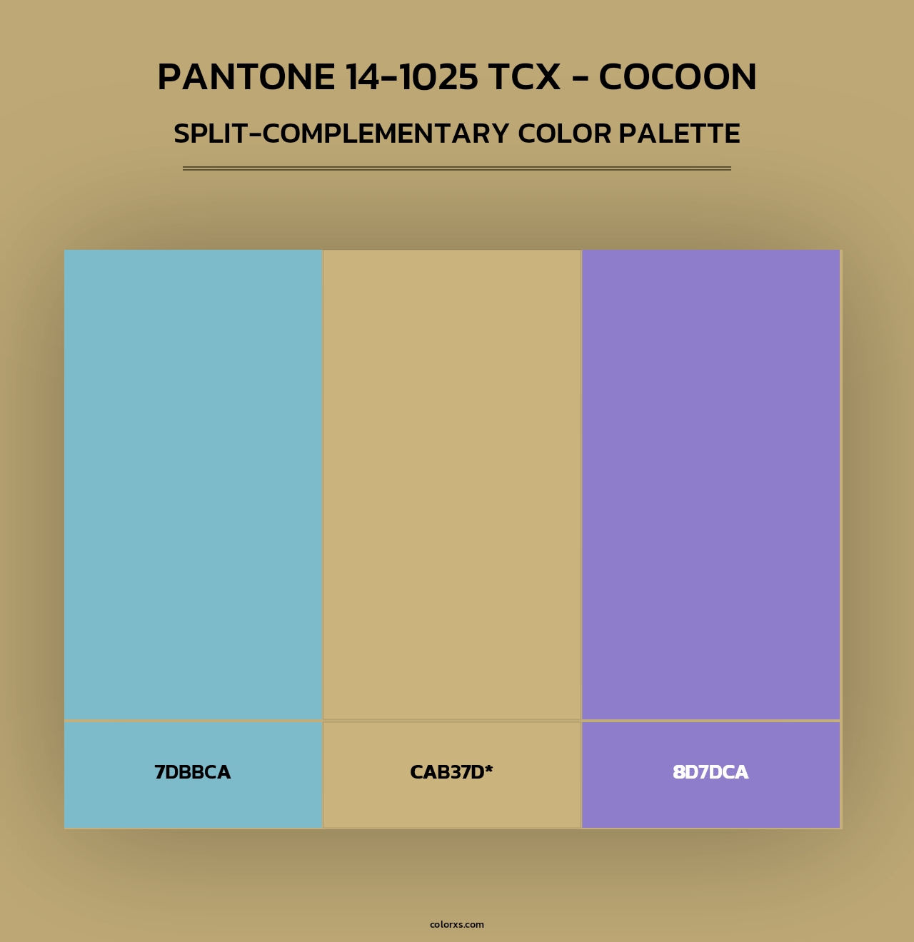 PANTONE 14-1025 TCX - Cocoon - Split-Complementary Color Palette