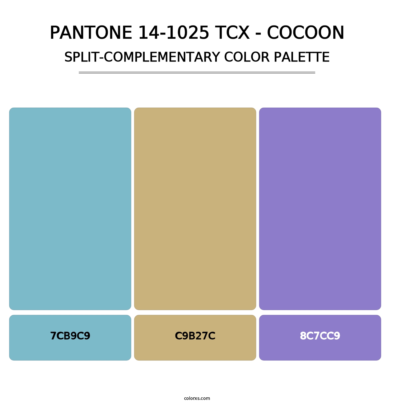 PANTONE 14-1025 TCX - Cocoon - Split-Complementary Color Palette