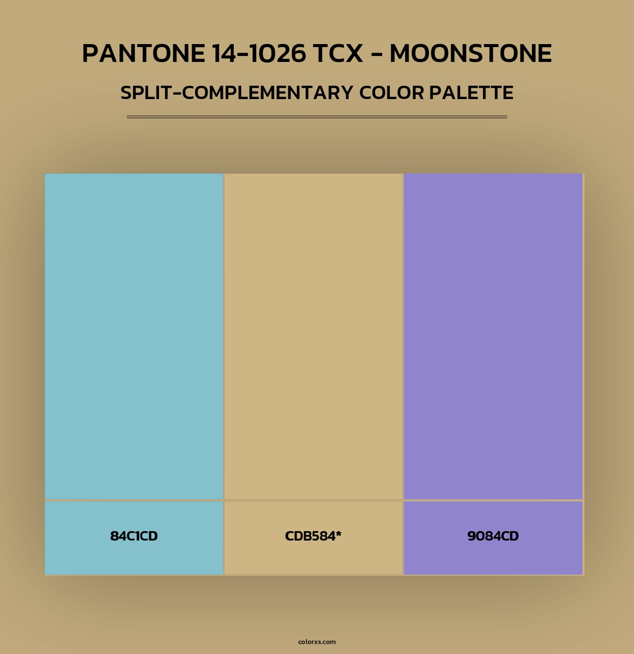PANTONE 14-1026 TCX - Moonstone - Split-Complementary Color Palette