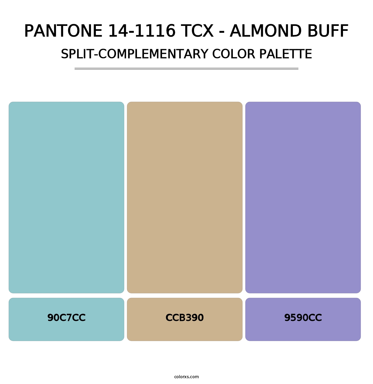 PANTONE 14-1116 TCX - Almond Buff - Split-Complementary Color Palette