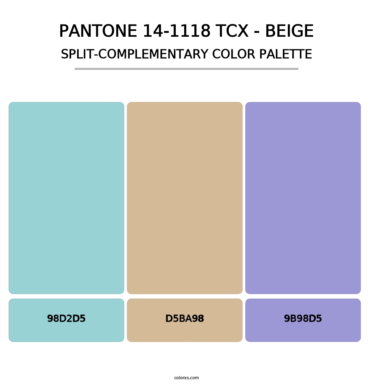 PANTONE 14-1118 TCX - Beige - Split-Complementary Color Palette