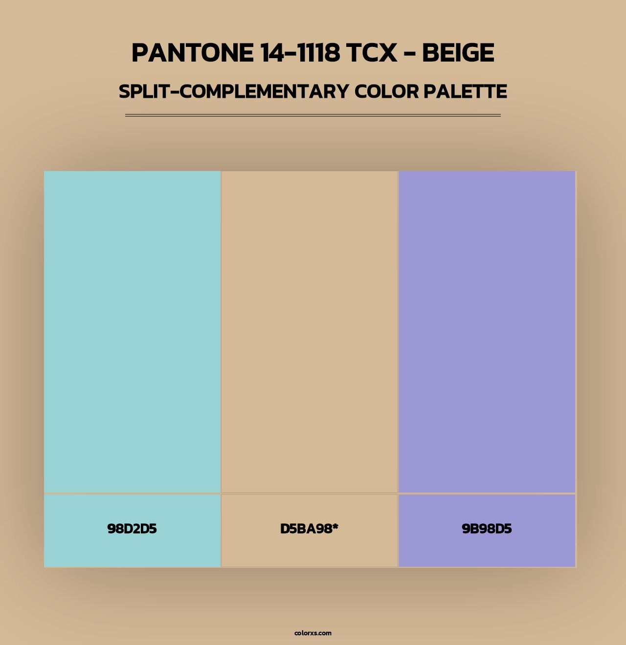 PANTONE 14-1118 TCX - Beige - Split-Complementary Color Palette