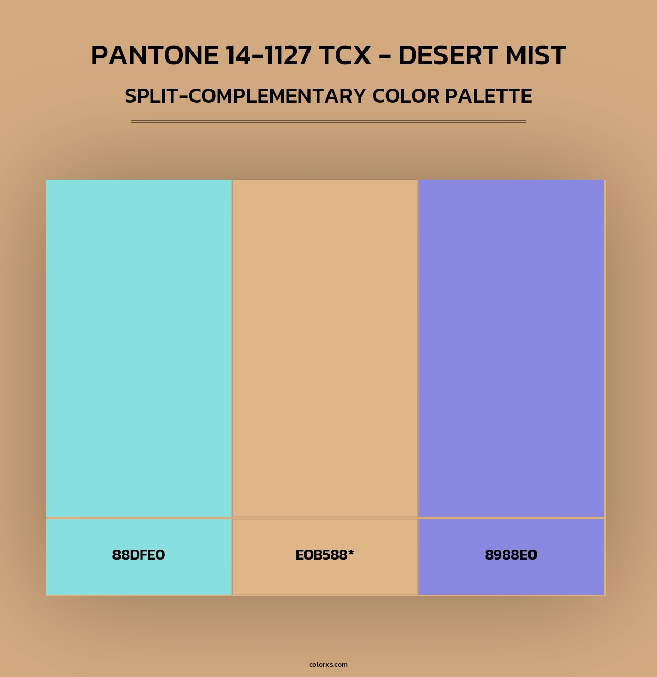 PANTONE 14-1127 TCX - Desert Mist - Split-Complementary Color Palette