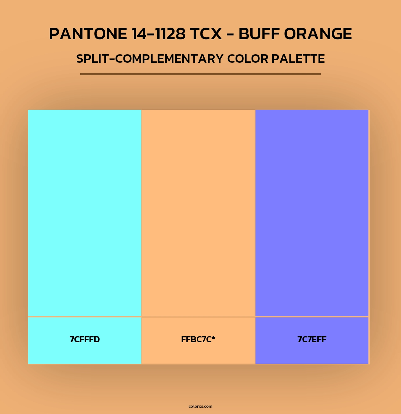 PANTONE 14-1128 TCX - Buff Orange - Split-Complementary Color Palette