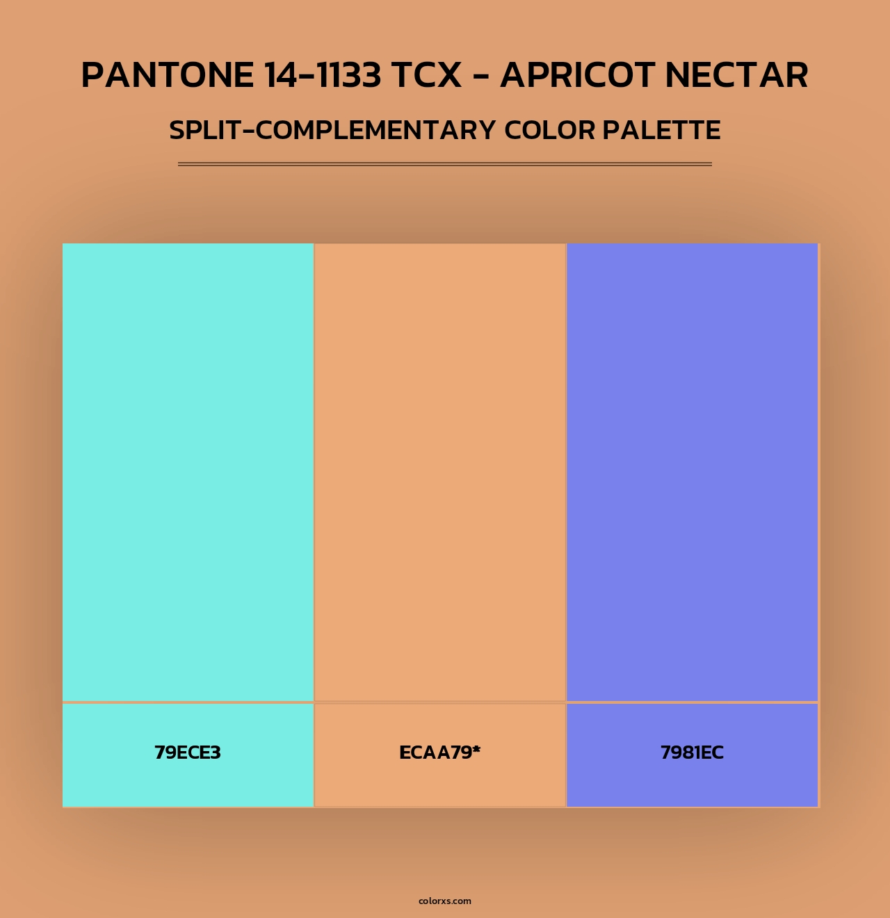 PANTONE 14-1133 TCX - Apricot Nectar - Split-Complementary Color Palette