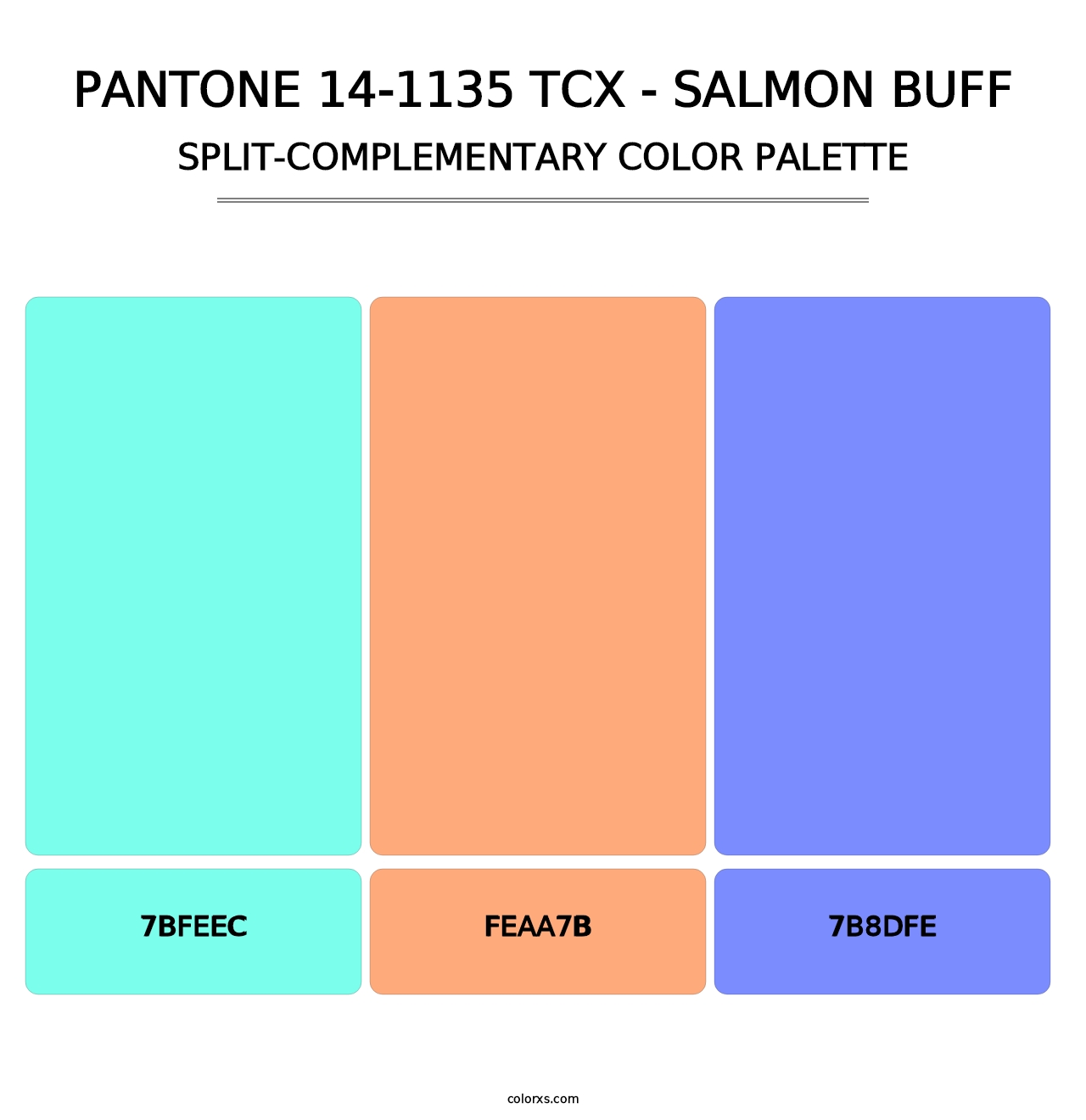 PANTONE 14-1135 TCX - Salmon Buff - Split-Complementary Color Palette