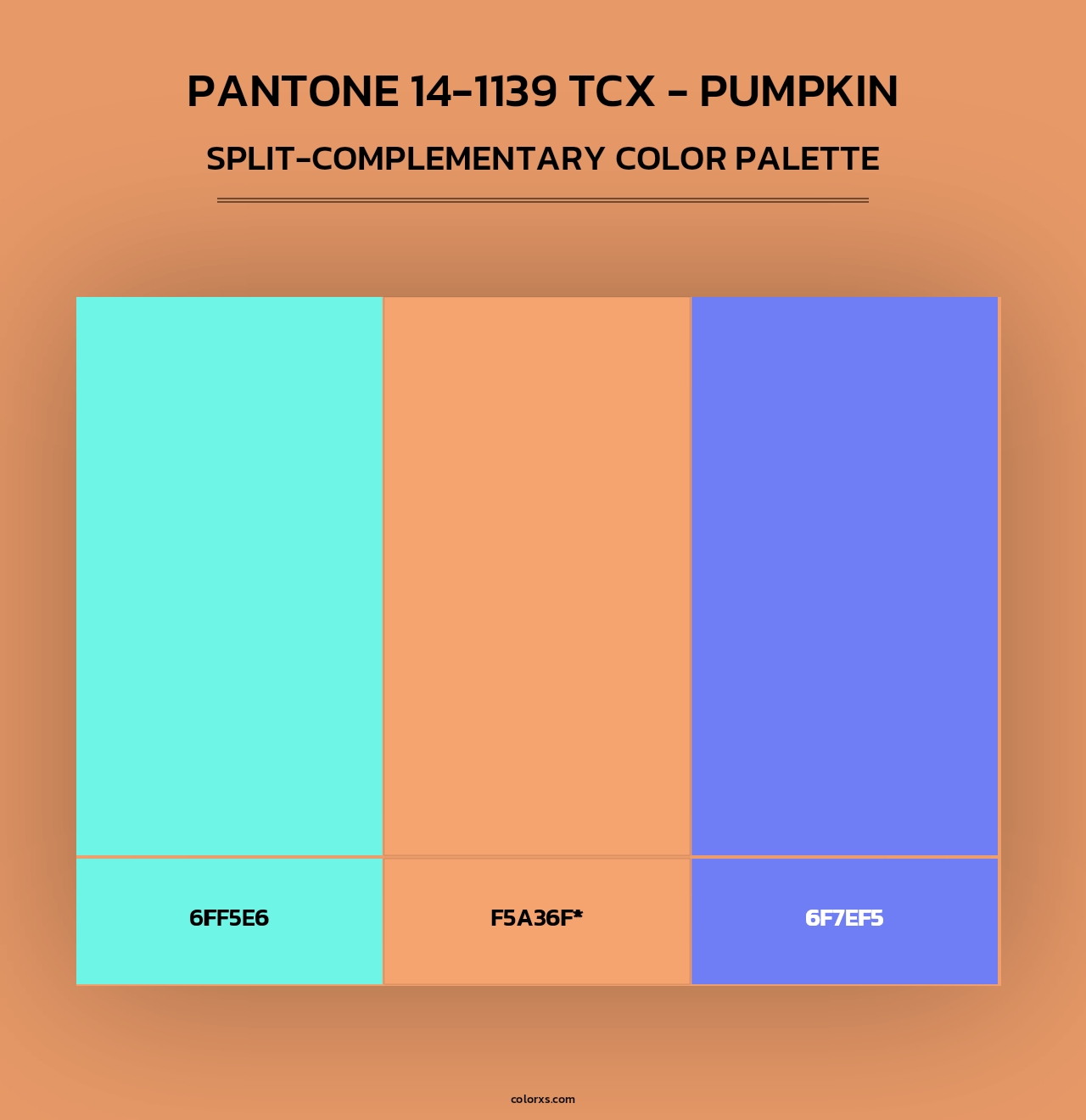 PANTONE 14-1139 TCX - Pumpkin - Split-Complementary Color Palette