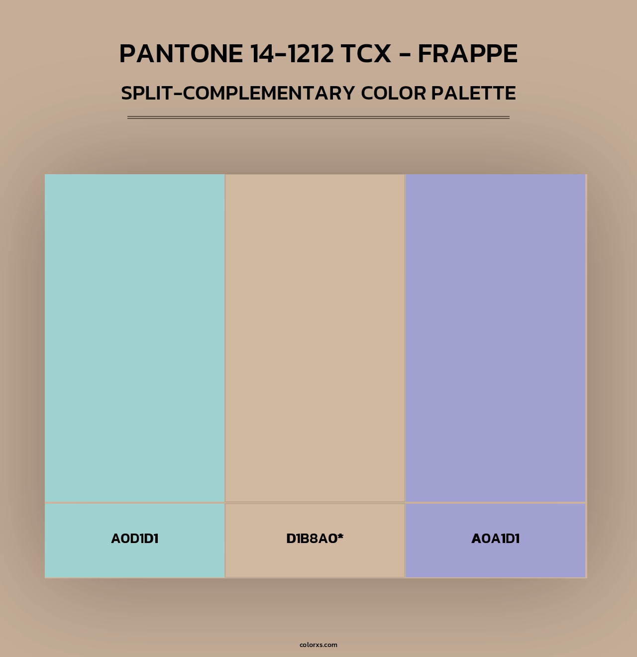 Pantone 14-1212 TCX - Frappe - Split-Complementary Color Palette