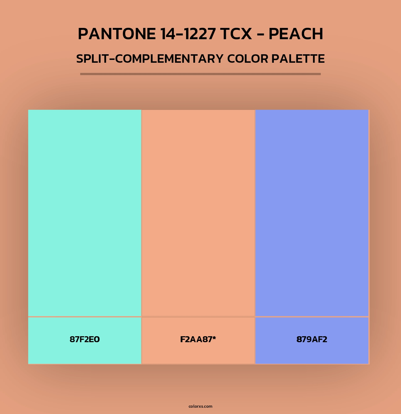 Pantone 14-1227 TCX - Peach - Split-Complementary Color Palette