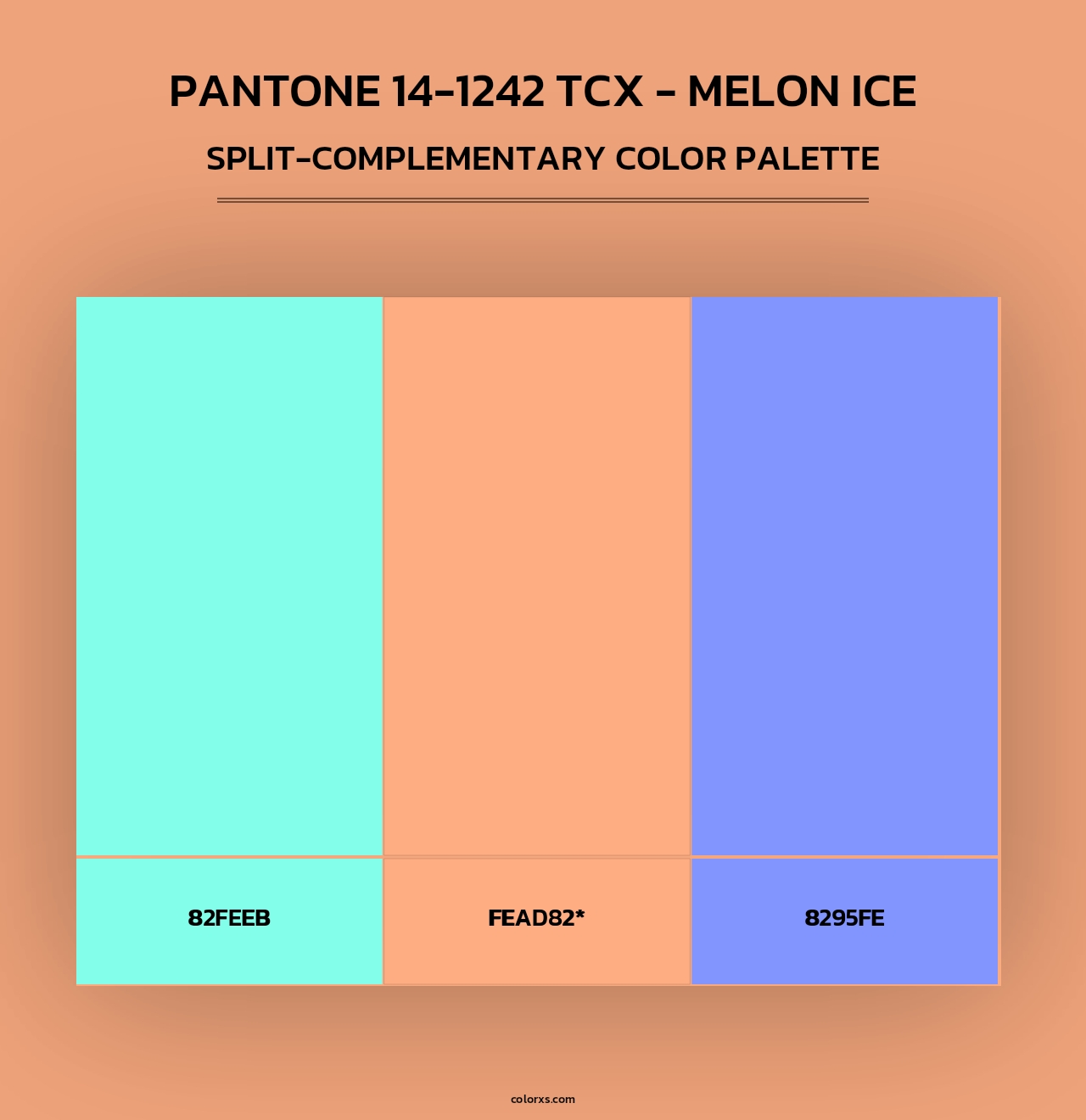 Pantone 14-1242 TCX - Melon Ice - Split-Complementary Color Palette