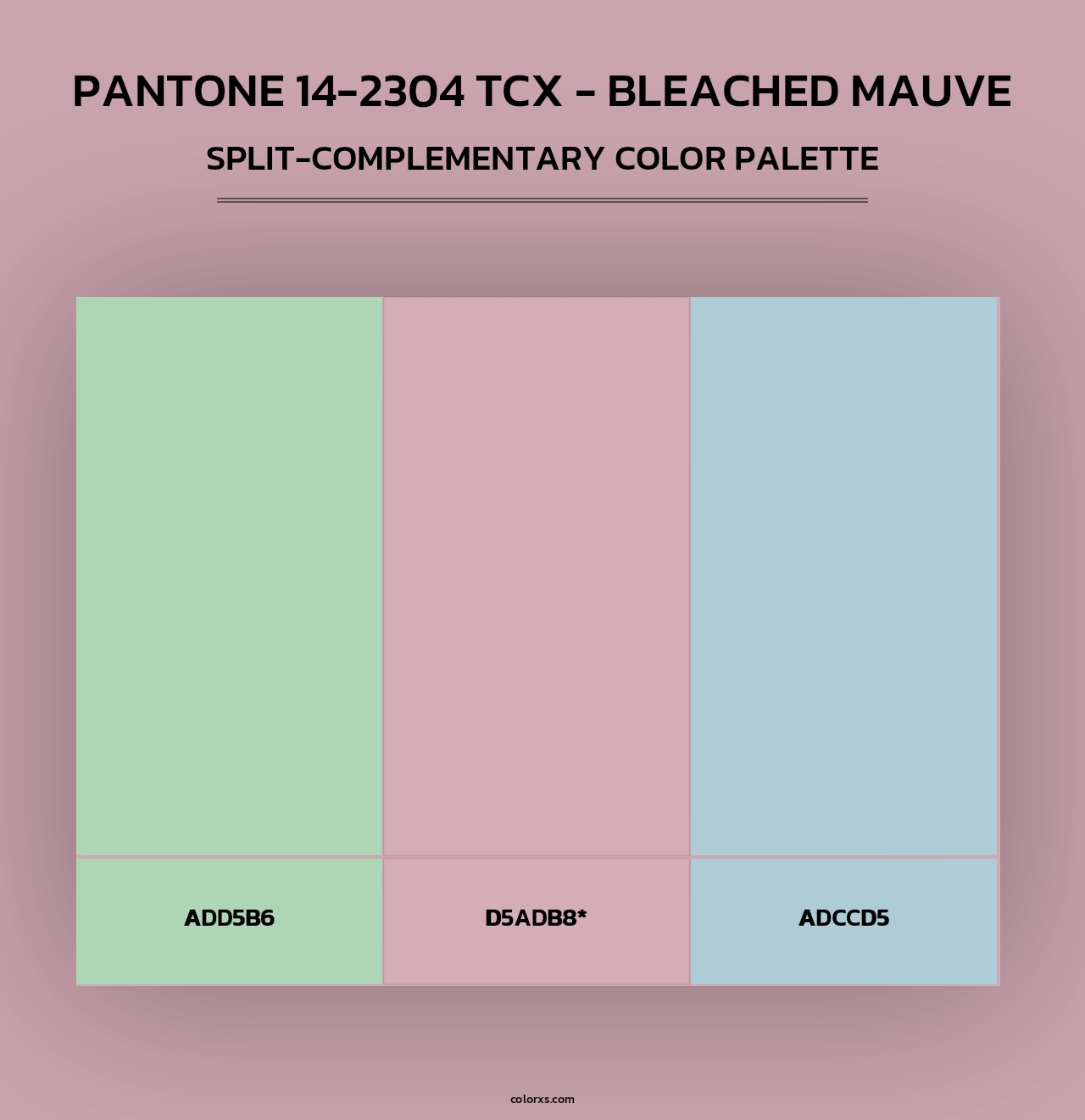 PANTONE 14-2304 TCX - Bleached Mauve - Split-Complementary Color Palette