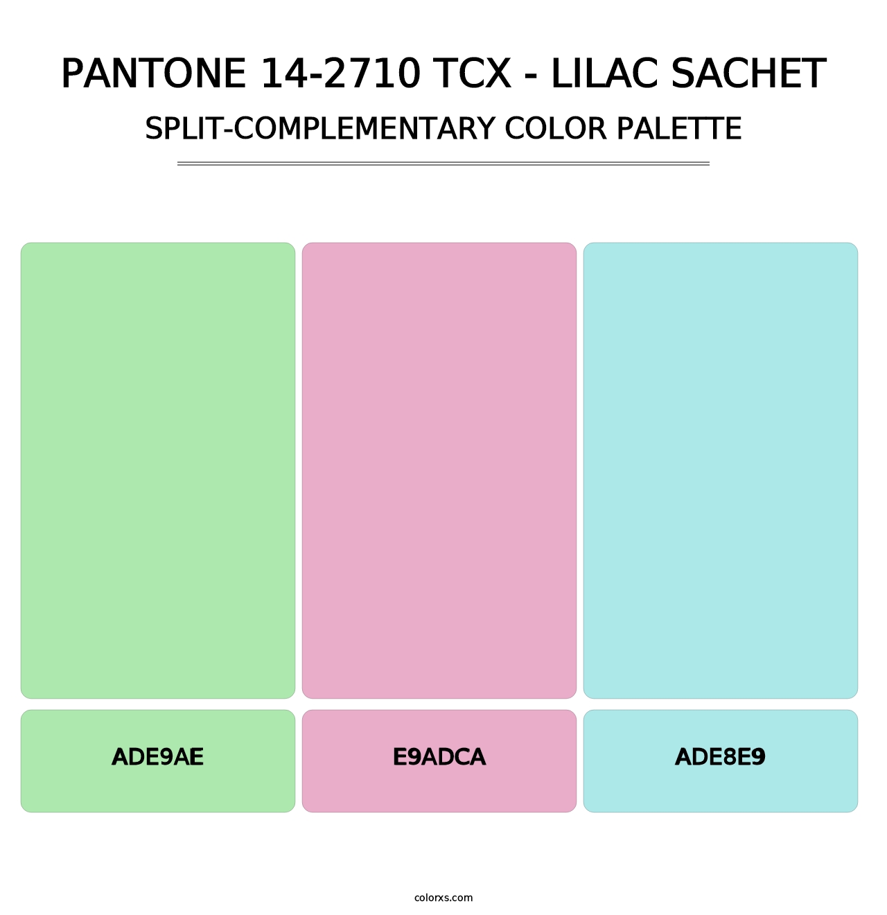 PANTONE 14-2710 TCX - Lilac Sachet - Split-Complementary Color Palette
