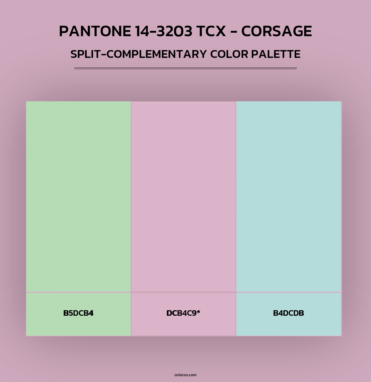 PANTONE 14-3203 TCX - Corsage - Split-Complementary Color Palette