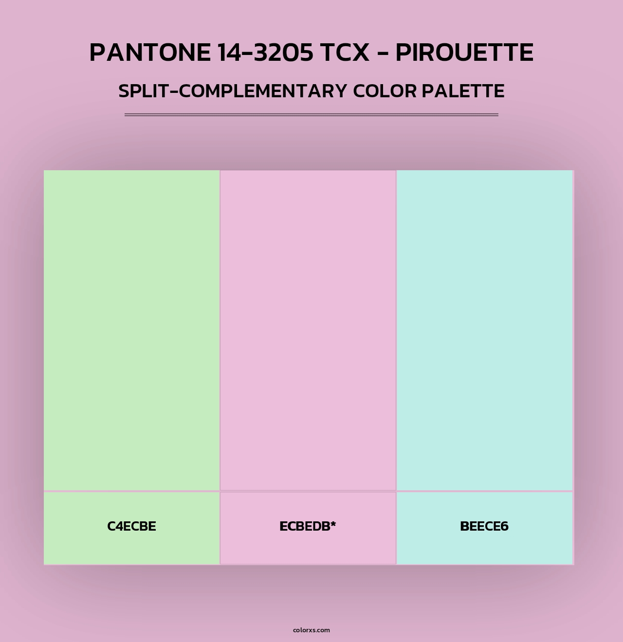 PANTONE 14-3205 TCX - Pirouette - Split-Complementary Color Palette