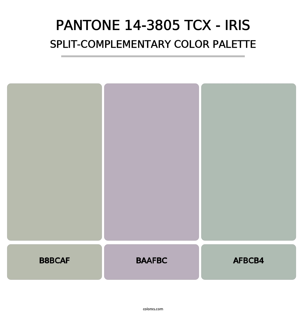 PANTONE 14-3805 TCX - Iris - Split-Complementary Color Palette