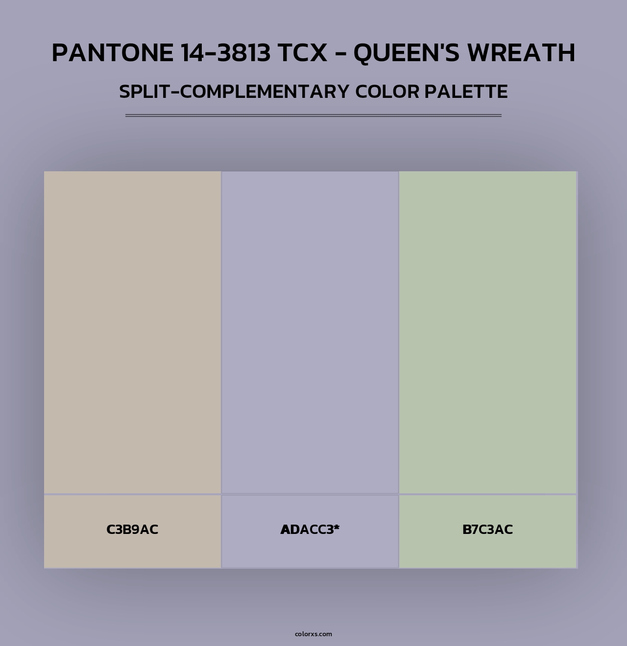 Pantone 14-3813 TCX - Queen's Wreath - Split-Complementary Color Palette