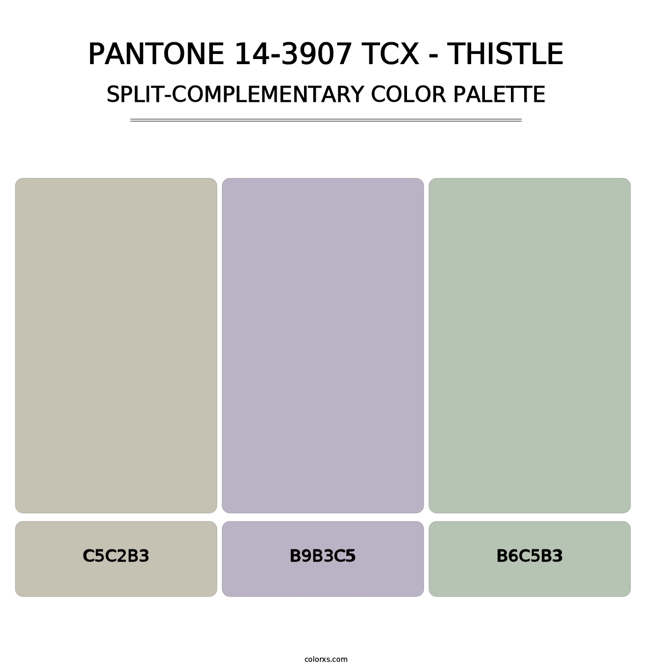 PANTONE 14-3907 TCX - Thistle - Split-Complementary Color Palette