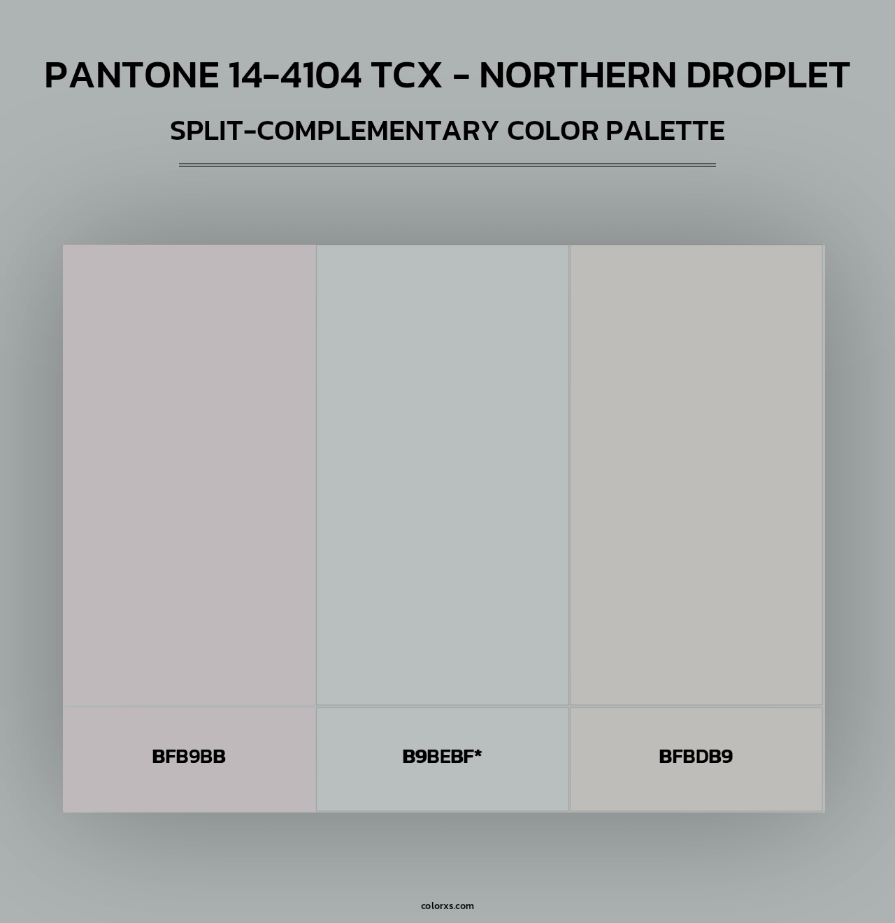 PANTONE 14-4104 TCX - Northern Droplet - Split-Complementary Color Palette