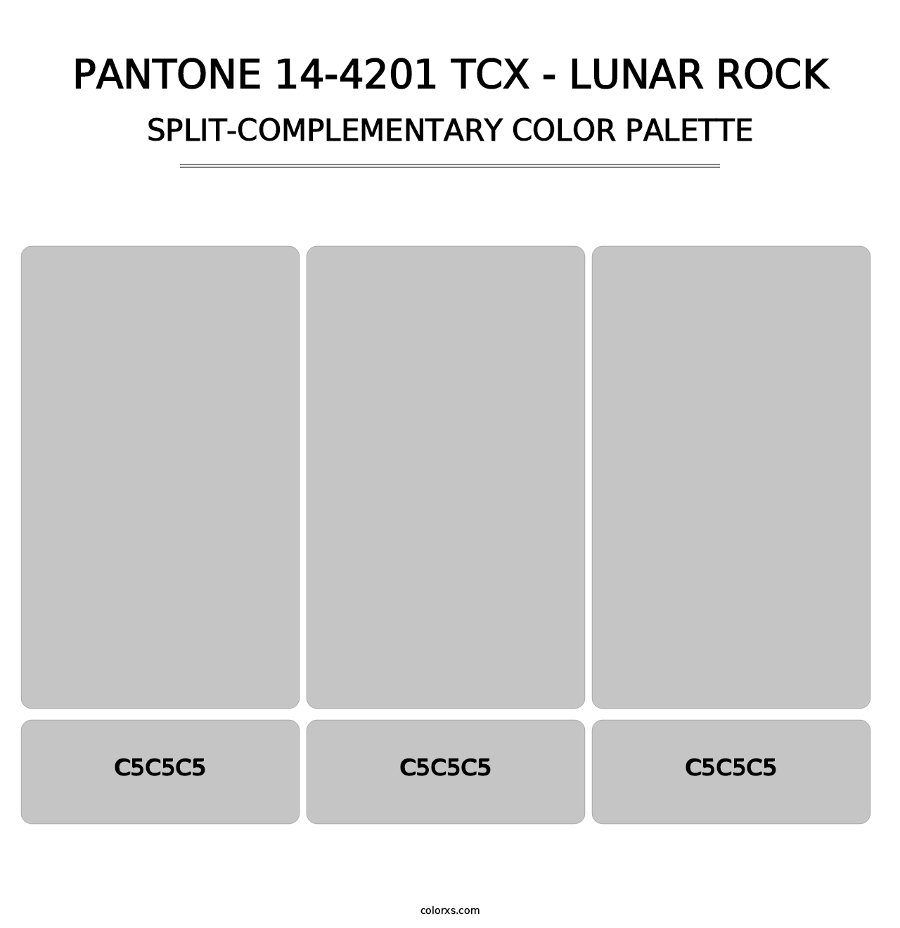 PANTONE 14-4201 TCX - Lunar Rock - Split-Complementary Color Palette