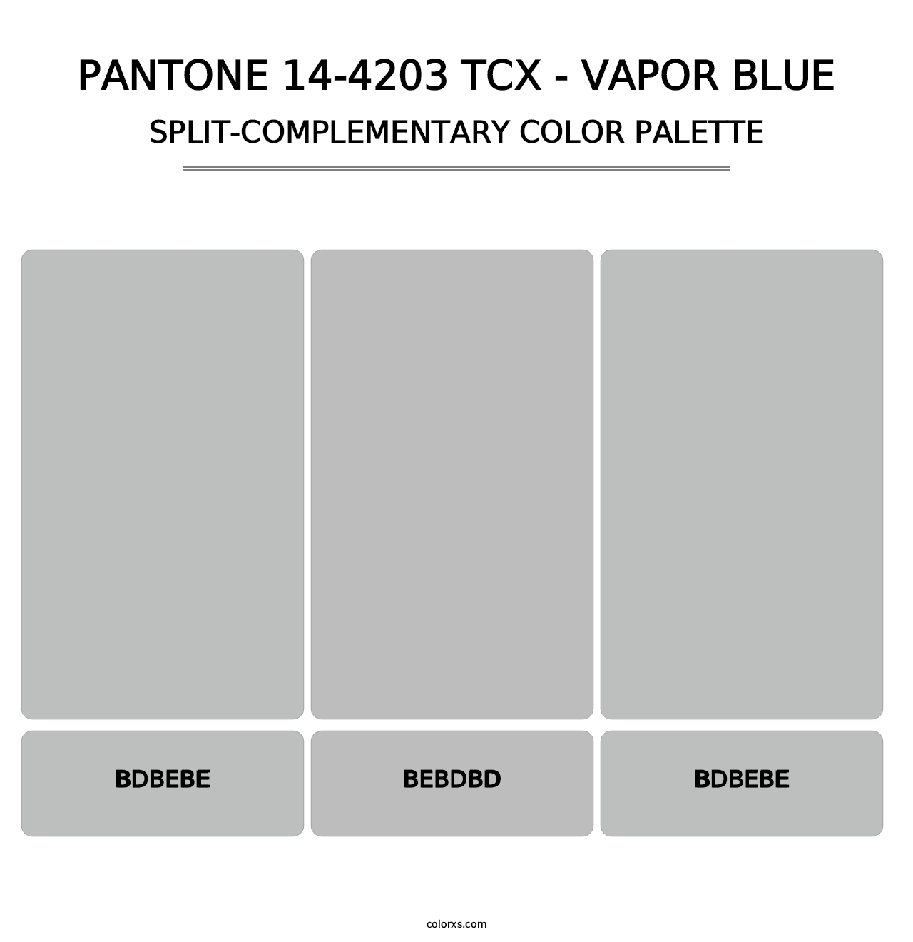 PANTONE 14-4203 TCX - Vapor Blue - Split-Complementary Color Palette