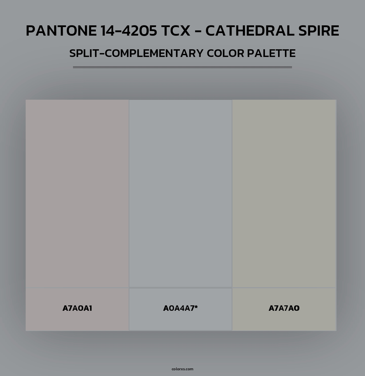 PANTONE 14-4205 TCX - Cathedral Spire - Split-Complementary Color Palette