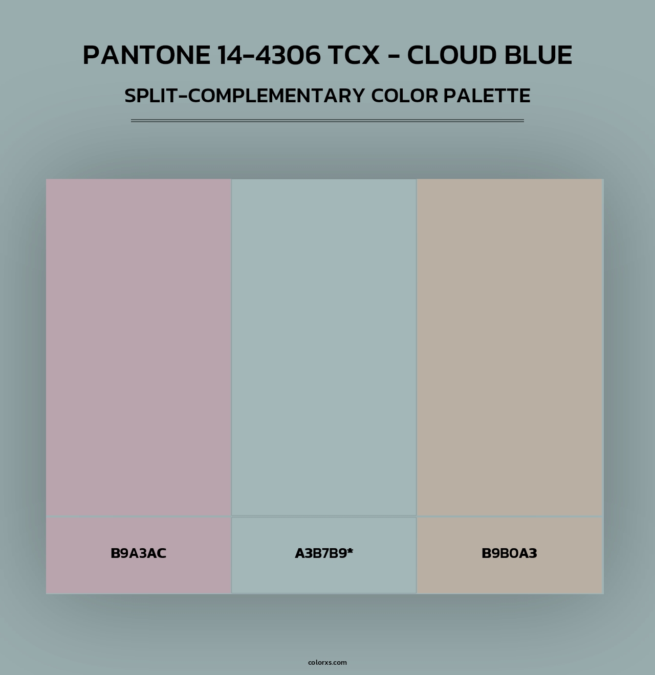 Pantone 14-4306 TCX - Cloud Blue - Split-Complementary Color Palette
