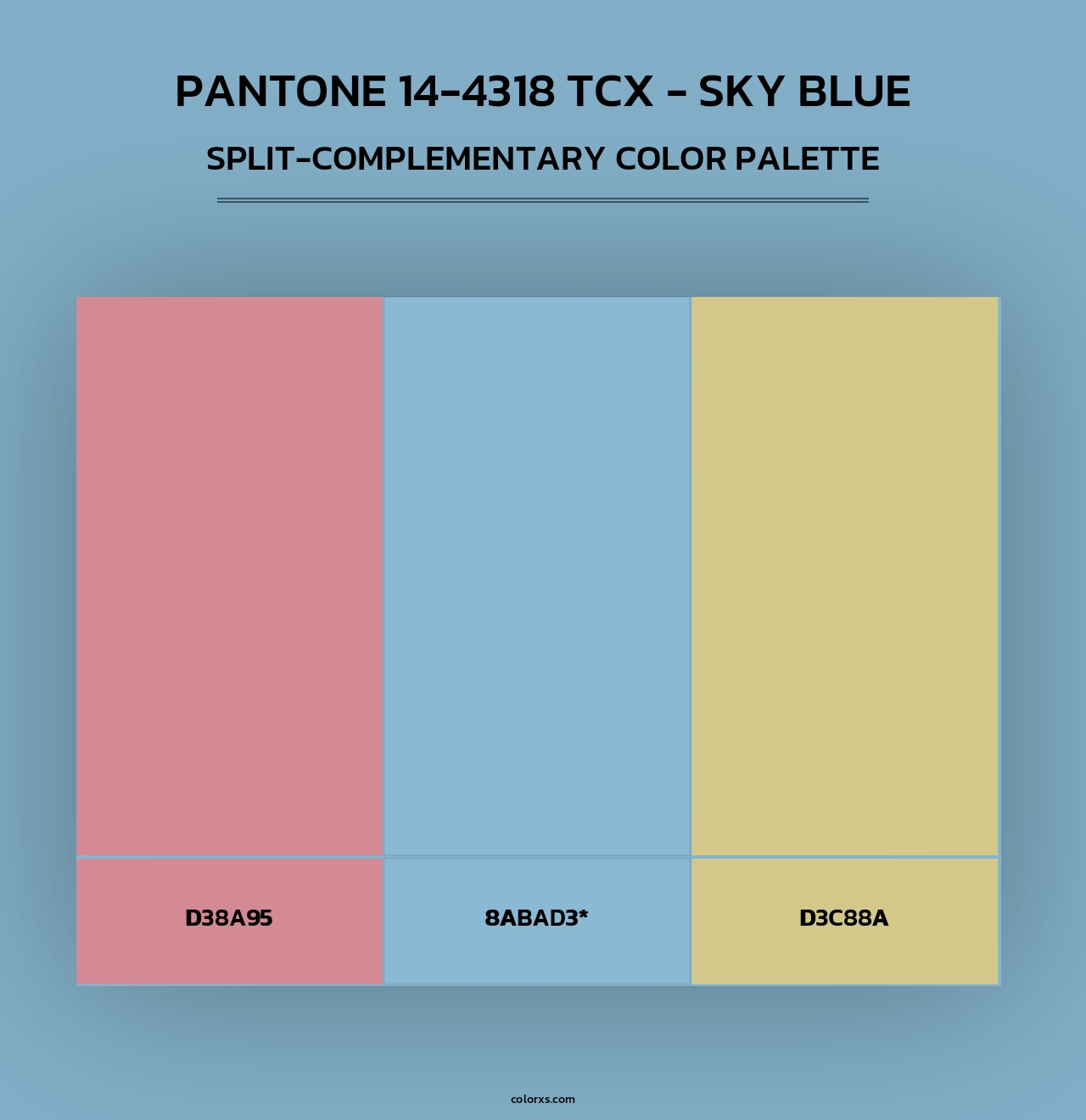 PANTONE 14-4318 TCX - Sky Blue - Split-Complementary Color Palette