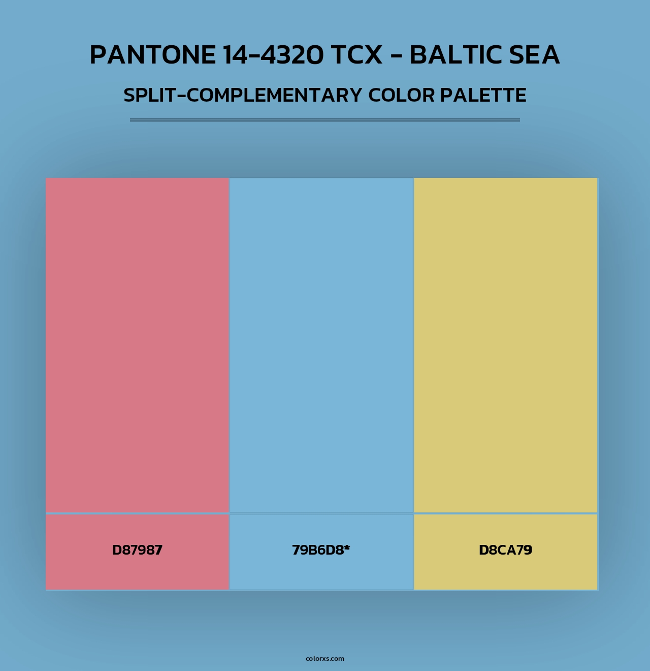 Pantone 14-4320 TCX - Baltic Sea - Split-Complementary Color Palette